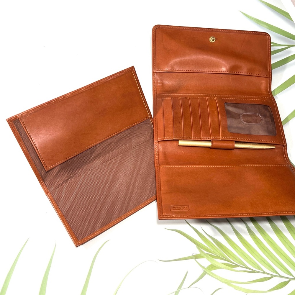 🦆 DOONEY & BOURKE AWL TRIFOLD LEATHER WALLET SNAP IN TAN VINTAGE - Picture 8 of 12